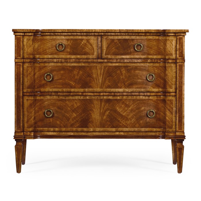 Regency Walnut Reverse Breakfront Chest