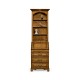 Burl oak slender bookcase bureau