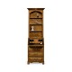 Burl oak slender bookcase bureau