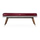 50's Americana Leather Bench
