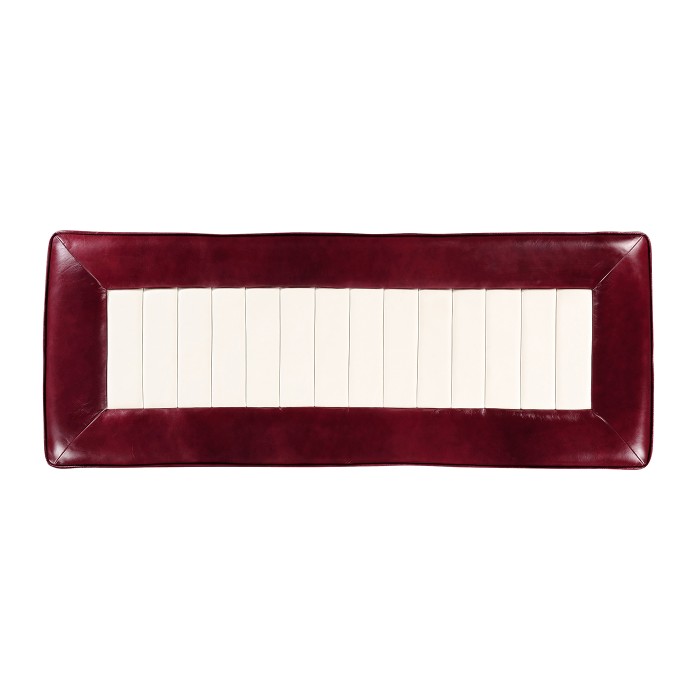 50's Americana Leather Bench