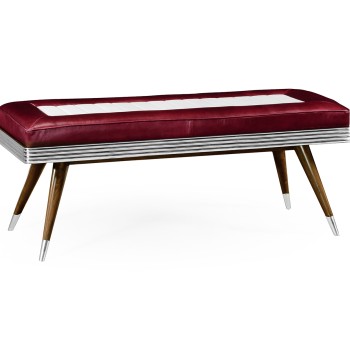 50's Americana Leather Bench