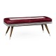 50's Americana Leather Bench