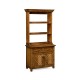 Plank walnut narrow dresser with strap handles