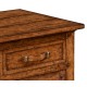 Plank walnut cabinet or dresser base with strap handles