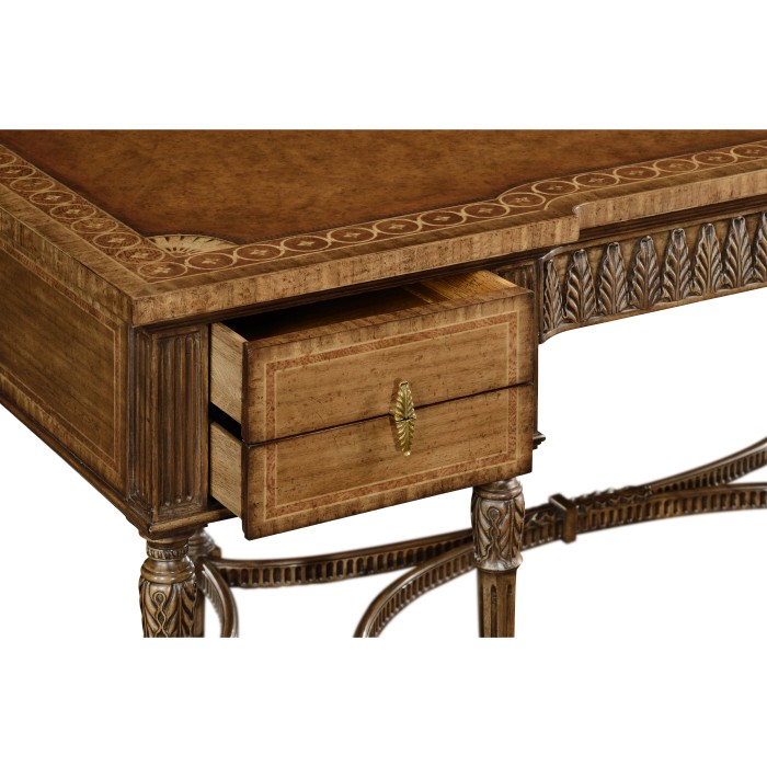 Napoleon III style writing table with fine inlay