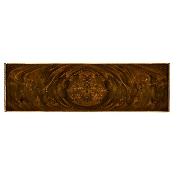 French style Mahogany console with brass gallery