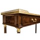 French style Mahogany console with brass gallery
