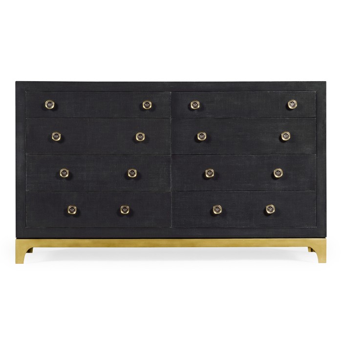 Charcoal & Gold Double Low Chest 