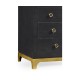 Charcoal & Gold Double Low Chest 