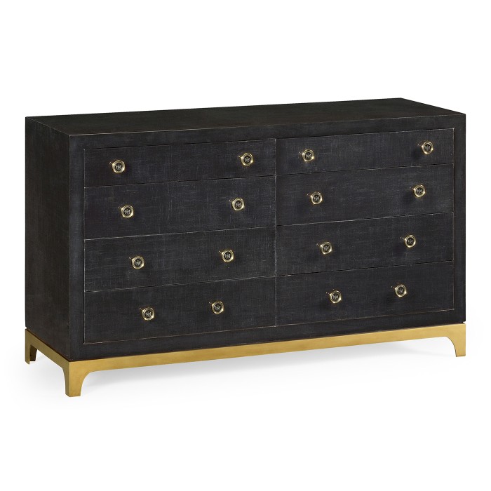 Charcoal & Gold Double Low Chest 