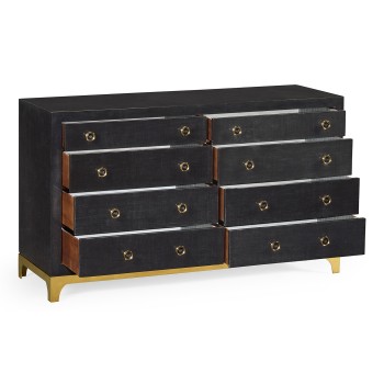 Charcoal & Gold Double Low Chest 
