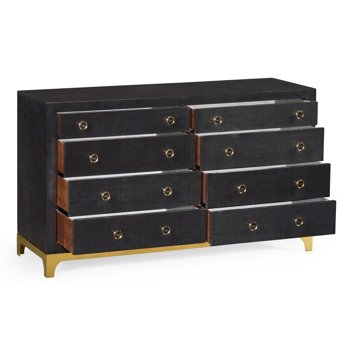Charcoal & Gold Double Low Chest 