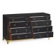 Charcoal & Gold Double Low Chest 