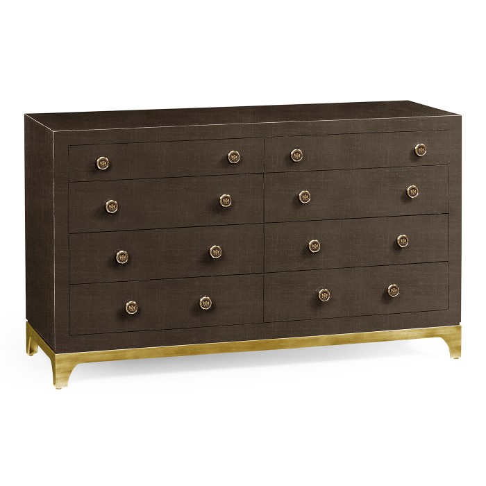 Coffee & Gold Double Low Chest