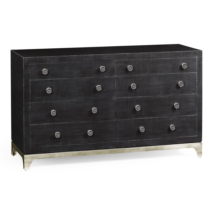 Charcoal & Silver Double Low Chest 