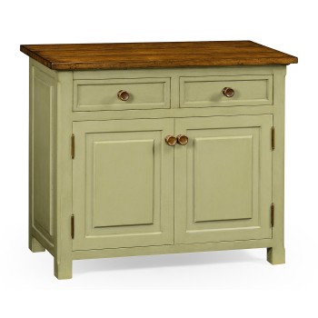 Gustavian style two door cupboard with drawers