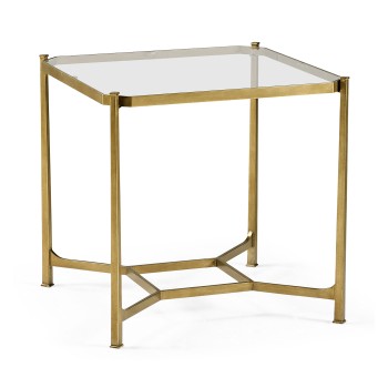 Gilded Square Side Table