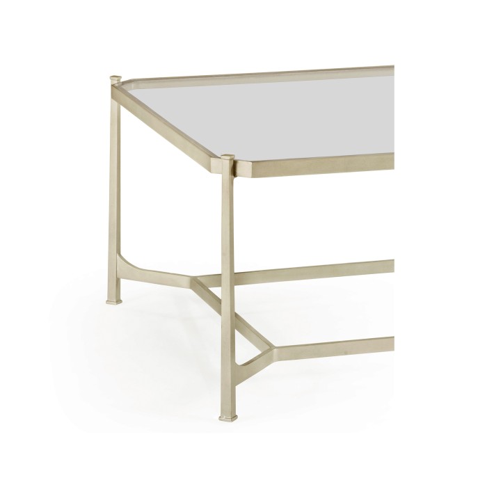 Silver Rectangular Coffee Table