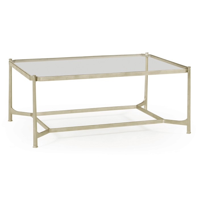 Silver Rectangular Coffee Table