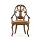 Sheraton Walnut Oval Back Arm Chair