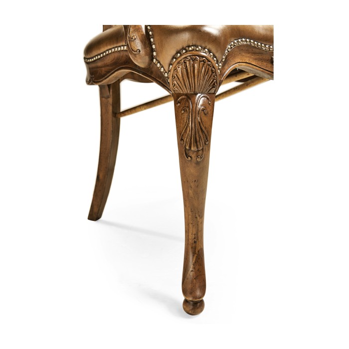 Sheraton Walnut Oval Back Arm Chair