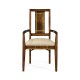 Craftsman's mahogany dining/occasional chair with herringbone inlay detail (Arm)