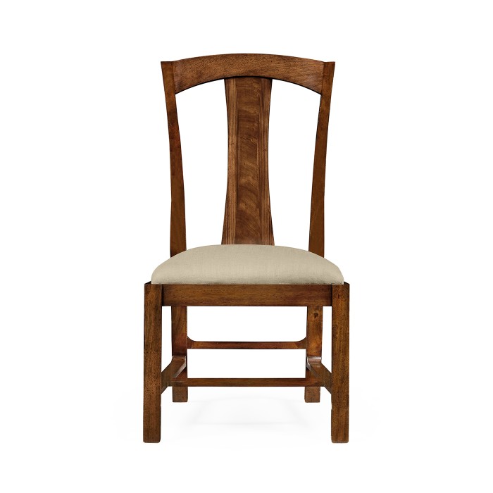 Striped inlay side chair