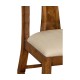 Striped inlay side chair