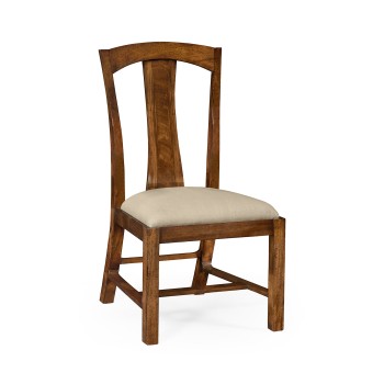 Striped inlay side chair