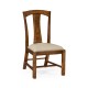 Striped inlay side chair