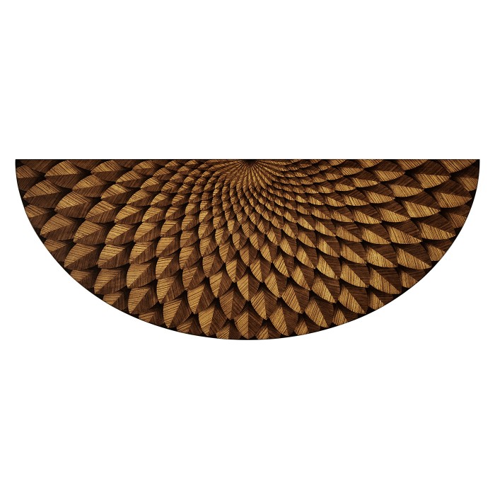 Feather Inlay Hand Carved Console