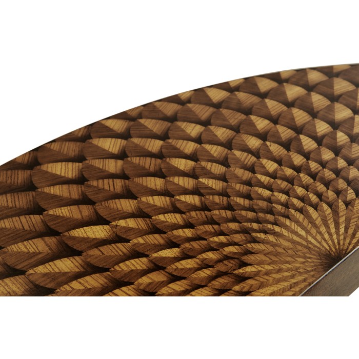 Feather Inlay Hand Carved Console