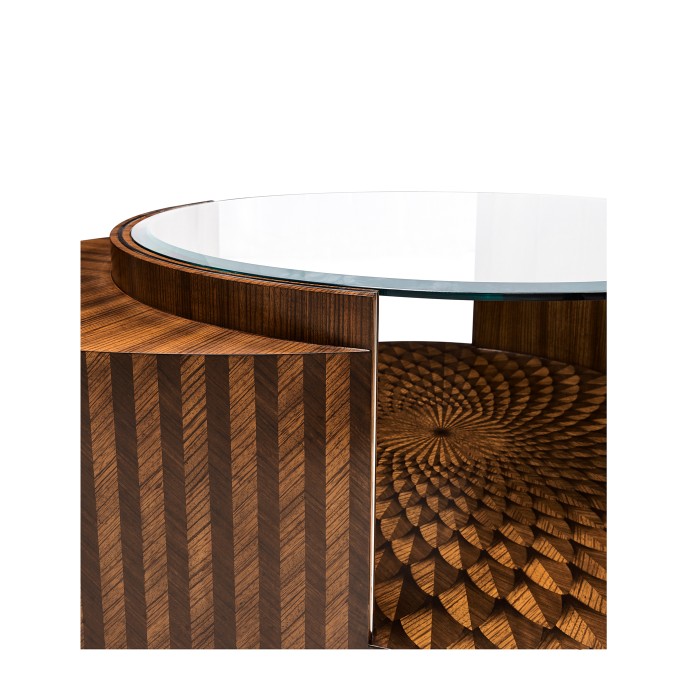 Feather Inlay Coffee Table