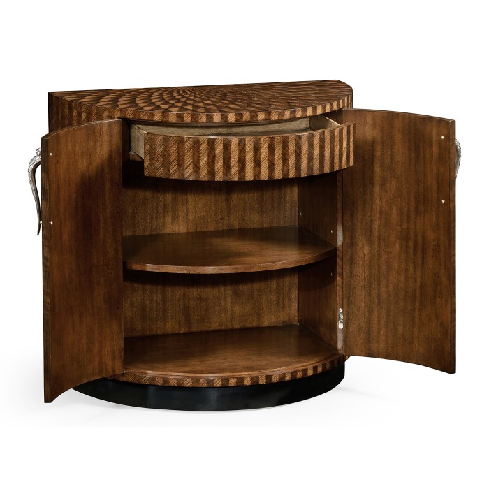 Feather Inlay Cocktail Cabinet