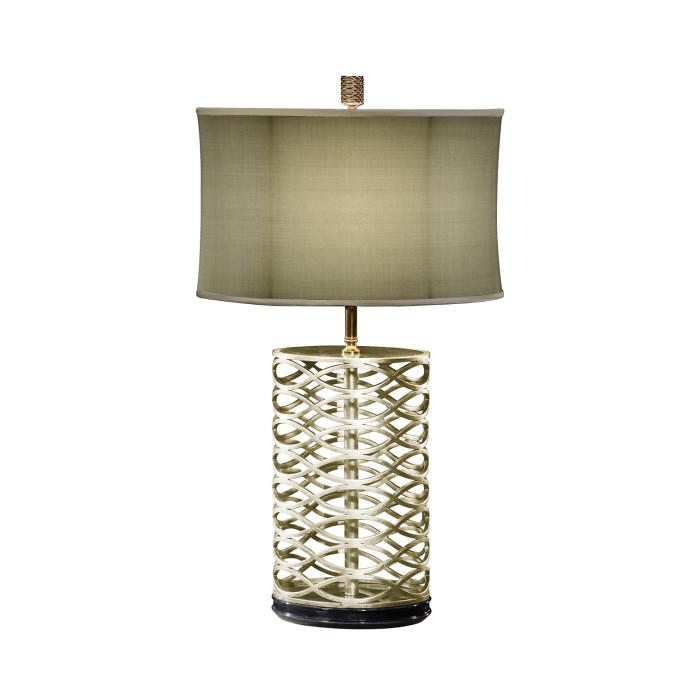 Silver Interlaced Iron Table Lamp