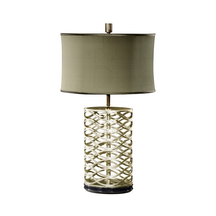 Silver Interlaced Iron Table Lamp