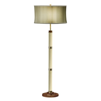 Ivory Finish Hyedua Circular Column Floor Lamp