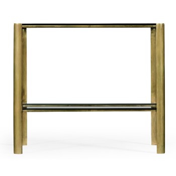 Brass & Glass End Table
