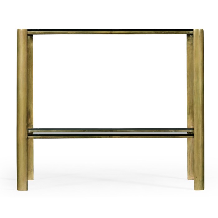 Brass & Glass End Table