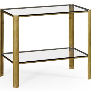 Brass & Glass End Table