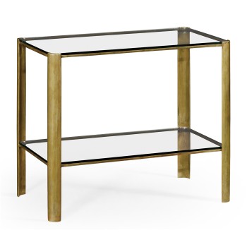 Brass & Glass End Table