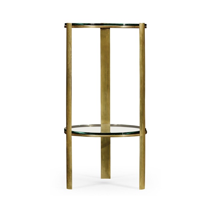 Cosmo Antique Brass Drinks Table