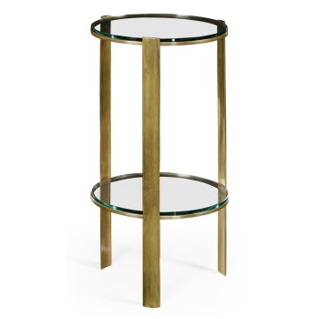 Cosmo Antique Brass Drinks Table