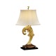 Asymmetric Gilded Leaf Table Lamp