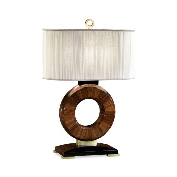 Porthole Rosewood Table Lamp