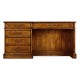 Crotch walnut compact single pedestal desk