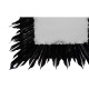 Black finish rectangular sunburst mirror