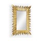 Gilded rectangular sunburst mirror