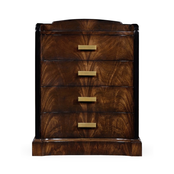 Biedermeier Style Mahogany Bedside Chest of Drawers